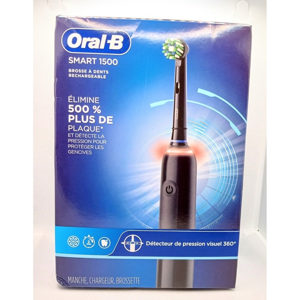 Oral-B Smart 1500 Rechargeable Electric Toothbrush and Charging Station Black